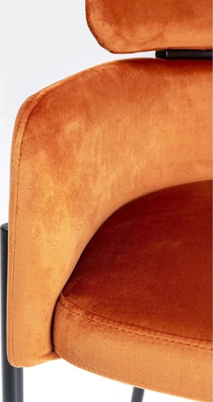 Armstoel Alexia Velvet Orange Kare Design Armstoel 85679