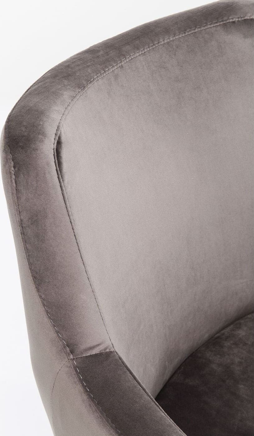 Armstoel Black Mode Velvet Grey Kare Design Armstoel 83580