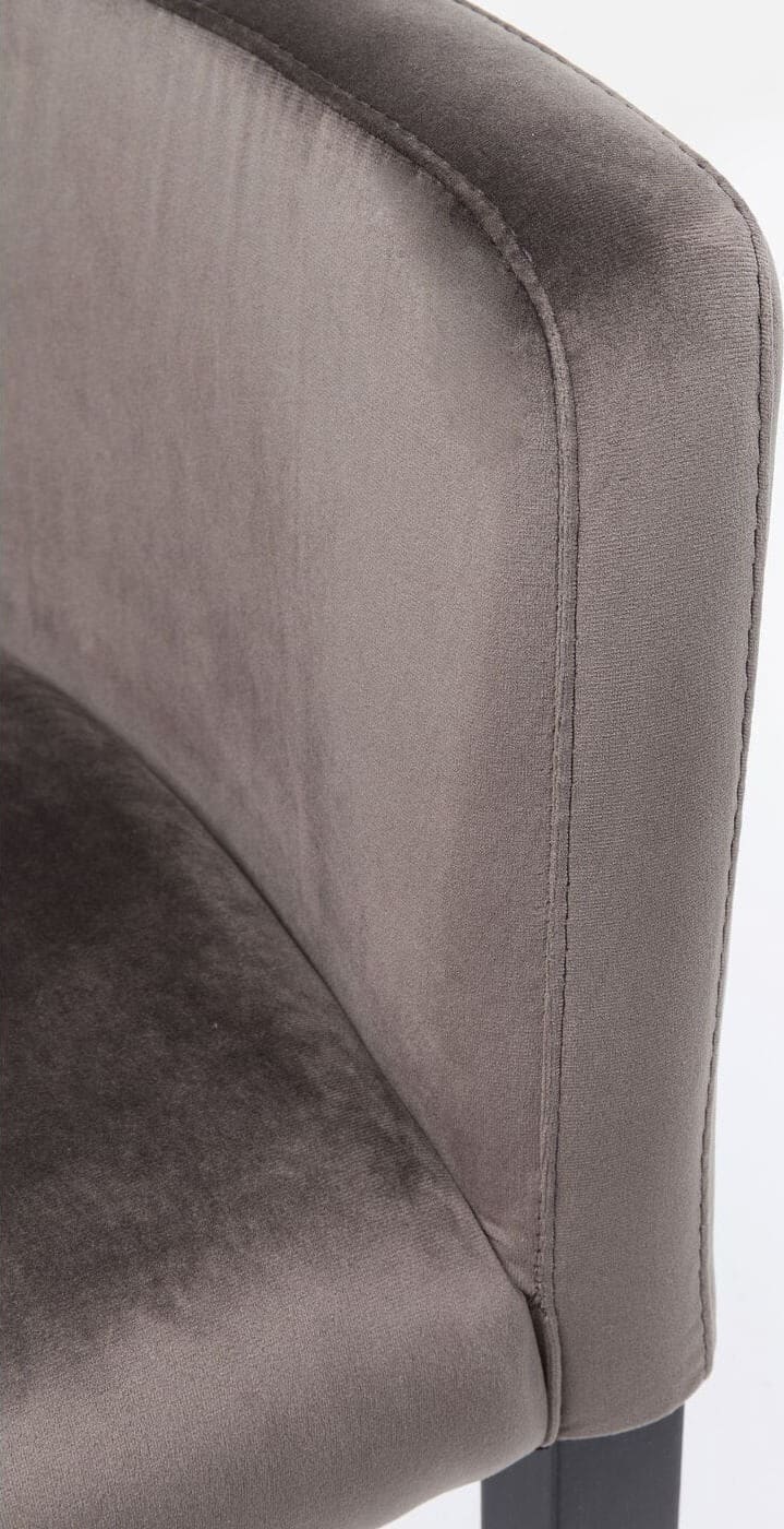 Armstoel Black Mode Velvet Grey Kare Design Armstoel 83580