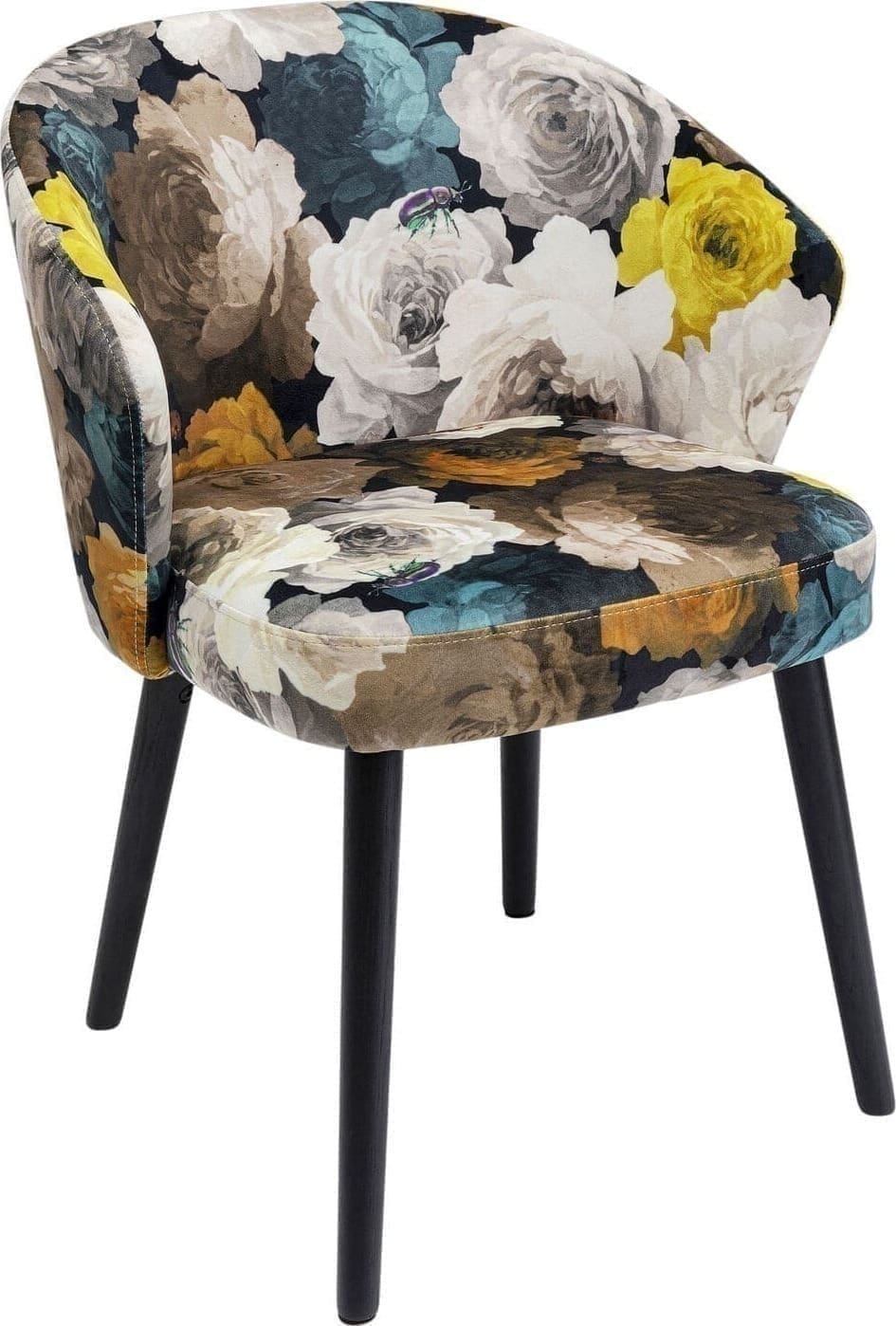 Armstoel Peony Flower Yellow Kare Design Armstoel 84684