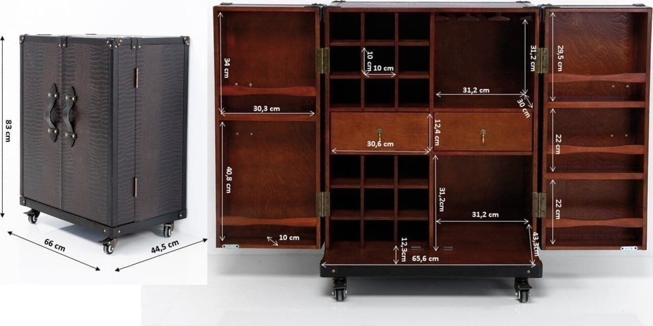 Barkast Globetrotter Medium Kare Design Kast|Bergkast 77066