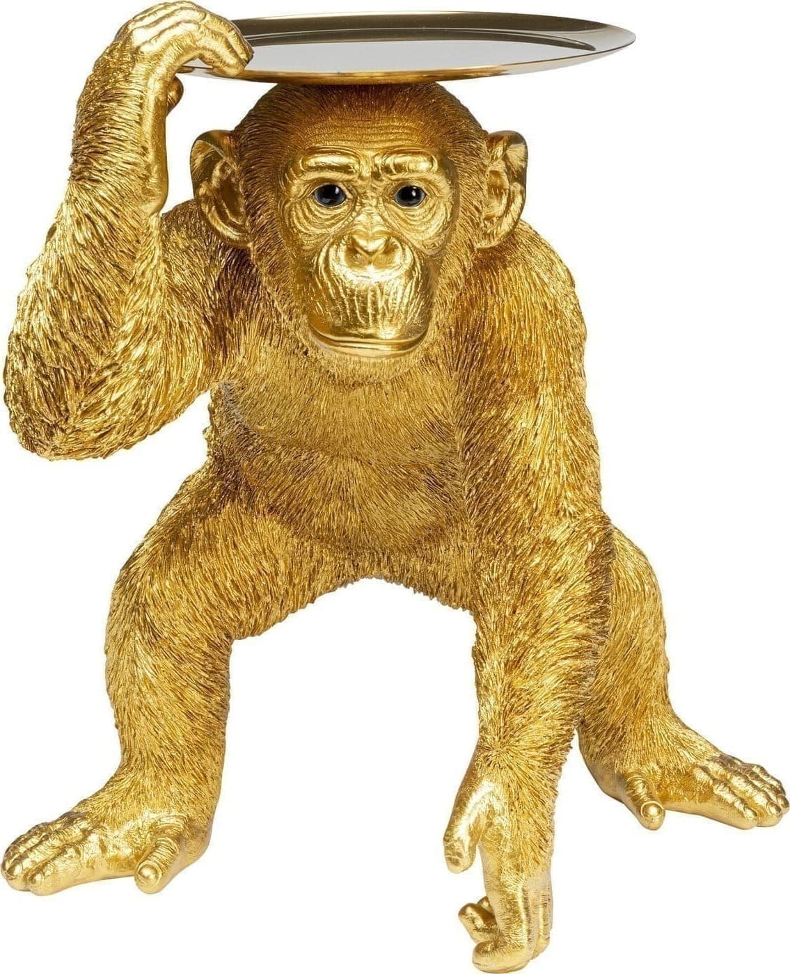 Beeld Butler Playing Chimp Gold 52cm Kare Design Beeld 53411
