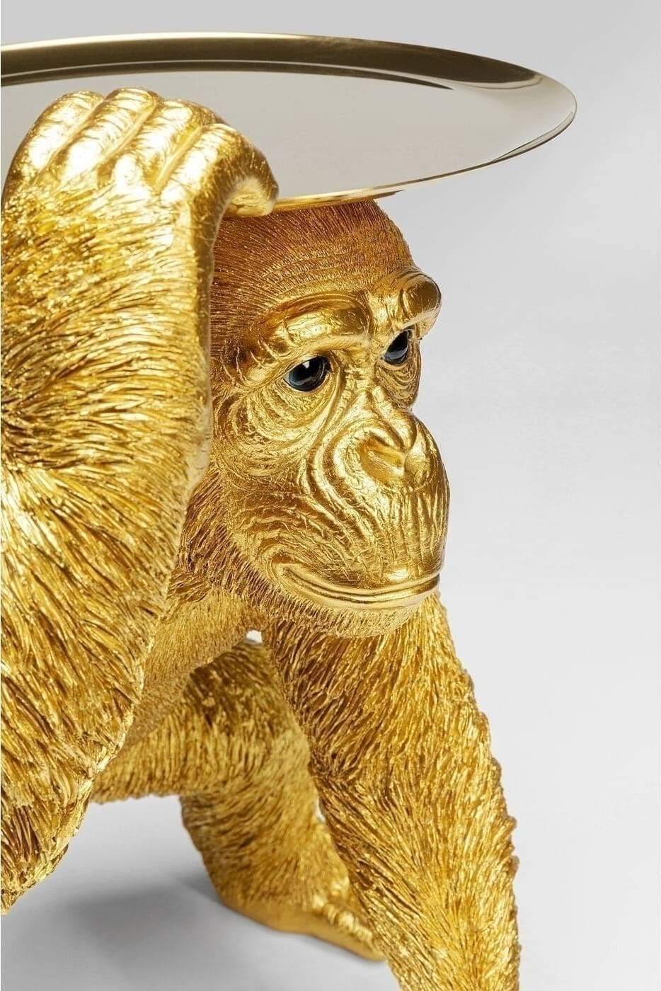 Beeld Butler Playing Chimp Gold 52cm Kare Design Beeld 53411