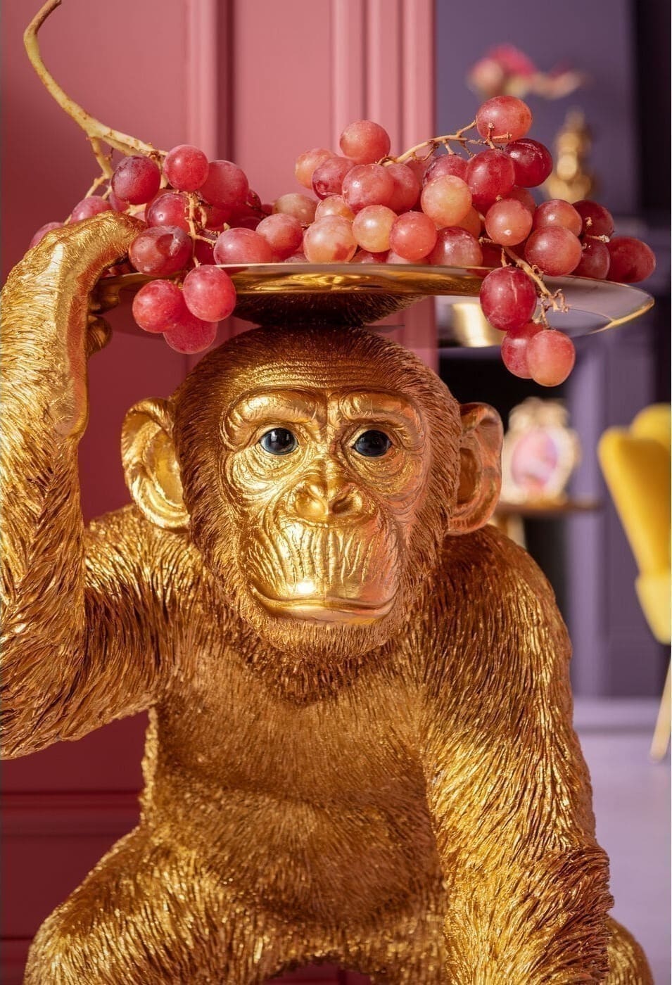 Beeld Butler Playing Chimp Gold 52cm Kare Design Beeld 53411