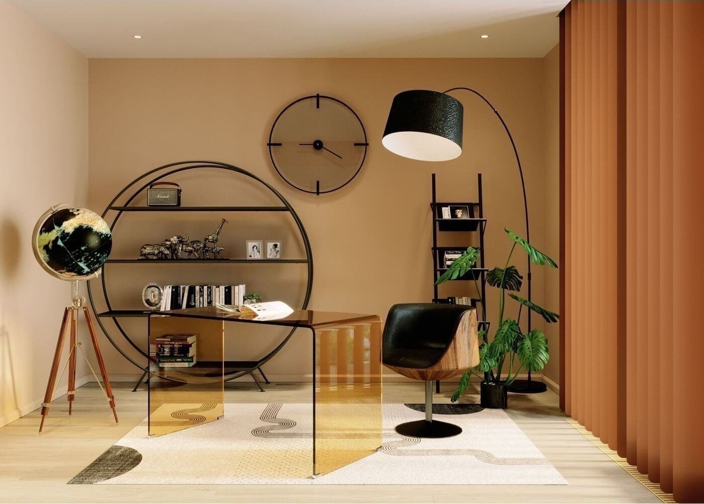 Beeld Globe Earth Black Kare Design Beeld 63001