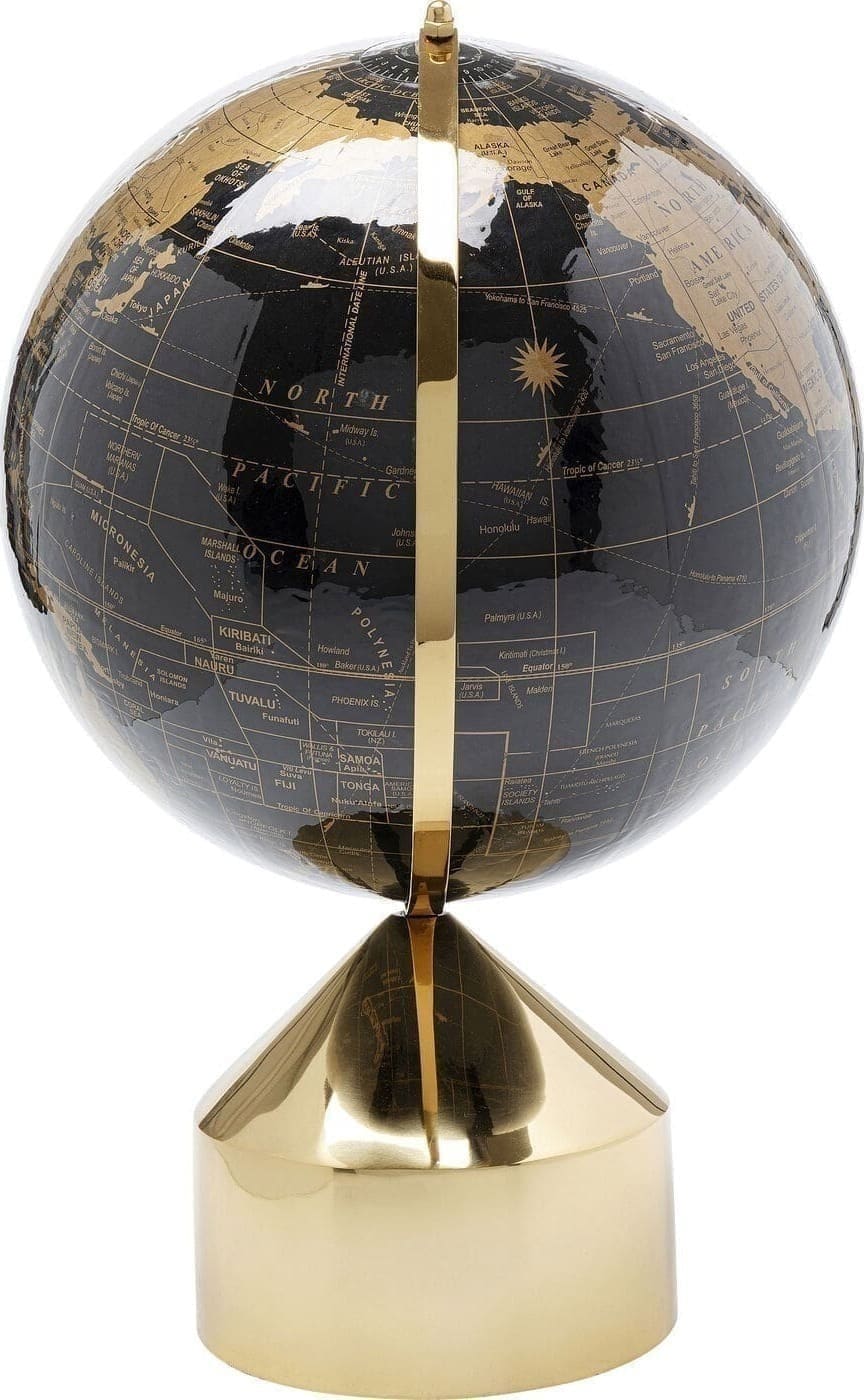 Beeld Globe Top Gold 47cm Kare Design Beeld 53926