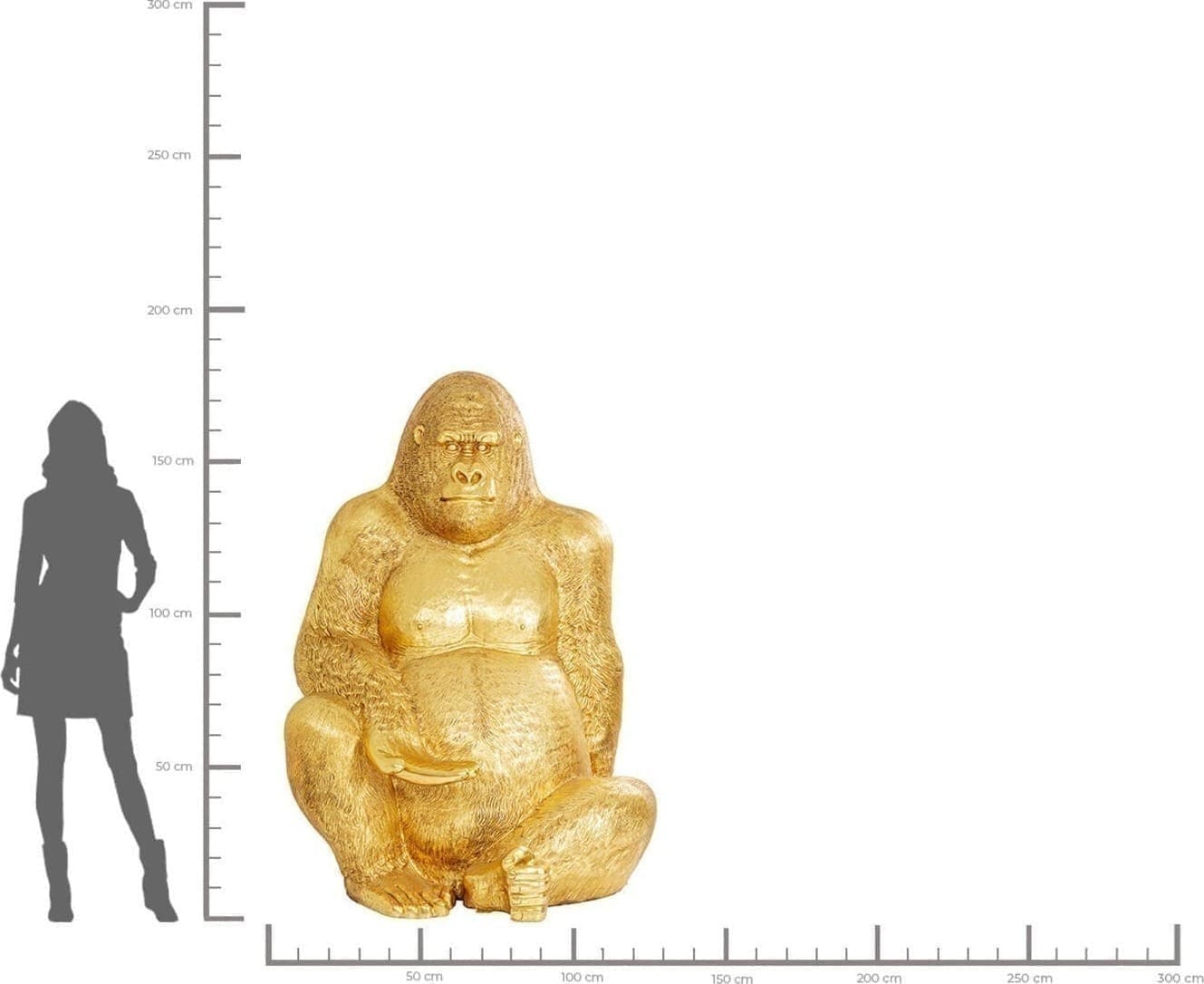 Beeld Gorilla Gold XL 180 Kare Design Beeld 52577