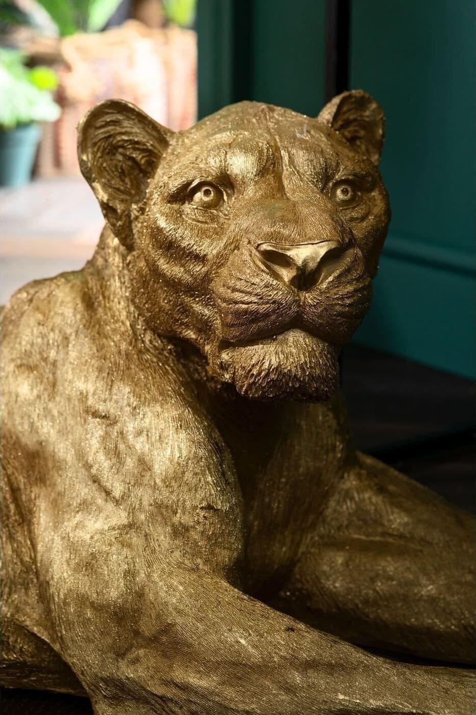 Beeld Lion Gold 113cm Kare Design Beeld 51727