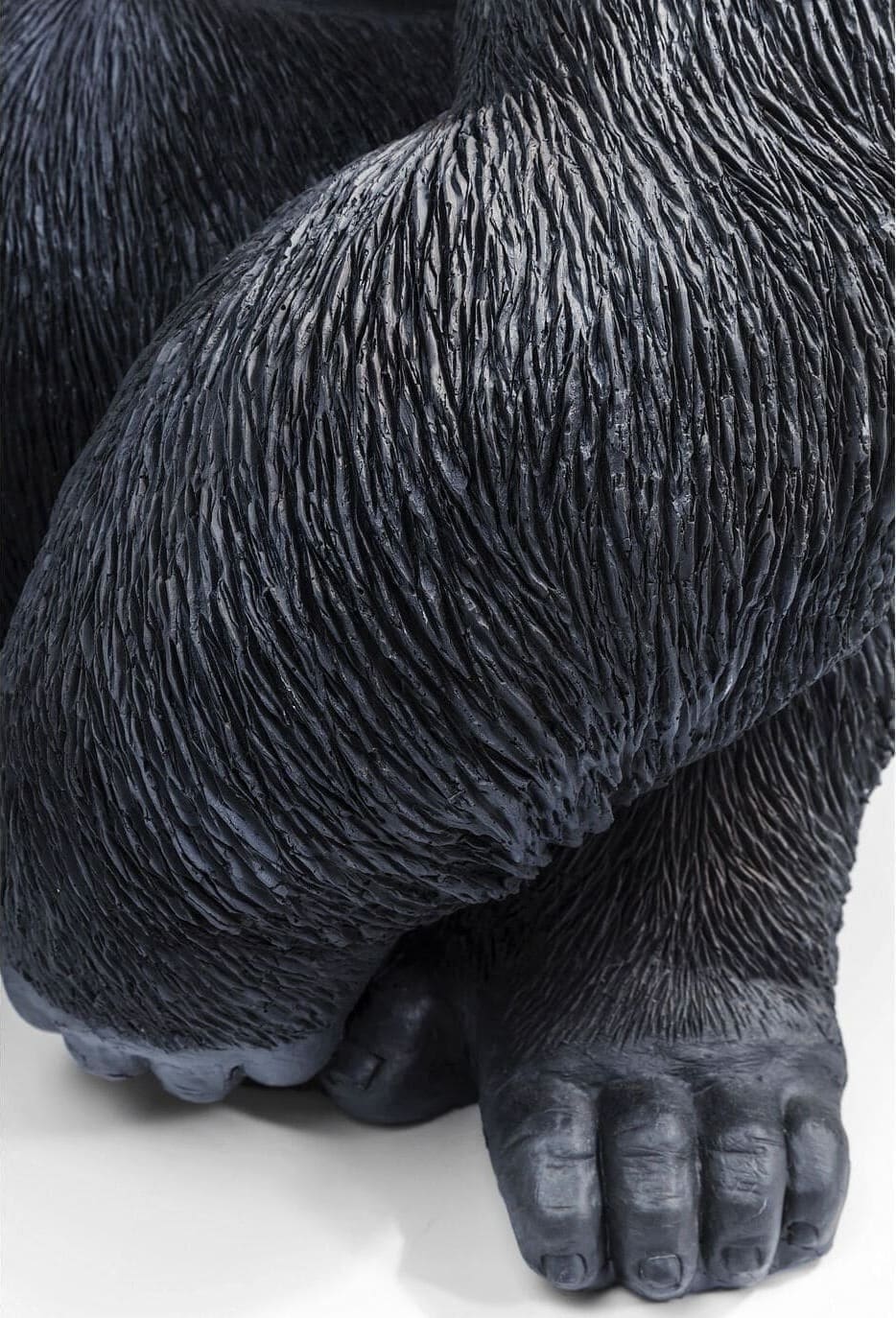Beeld Monkey Gorilla Side XL Black 76cm Kare Design Beeld 39378