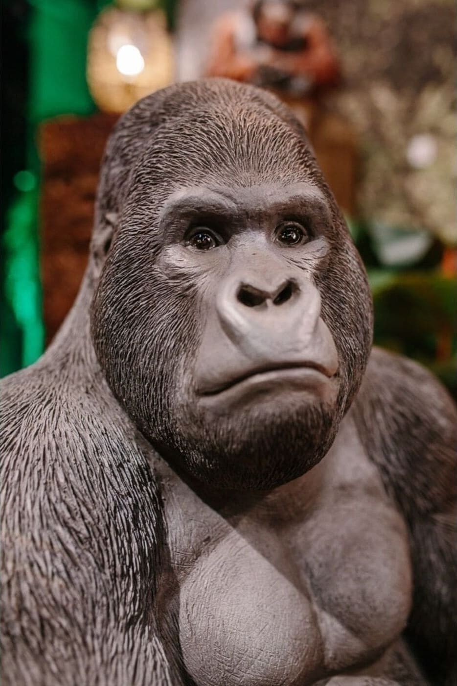 Beeld Monkey Gorilla Side XL Black 76cm Kare Design Beeld 39378
