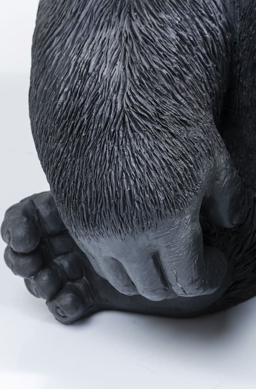 Beeld Monkey Gorilla Side XL Black 76cm Kare Design Beeld 39378