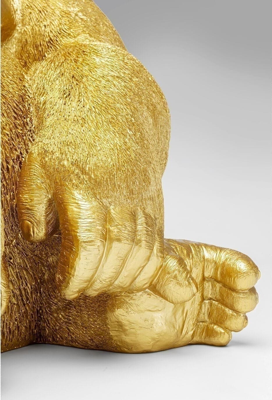 Beeld Monkey Gorilla Side XL Gold 76cm Kare Design Beeld 61445