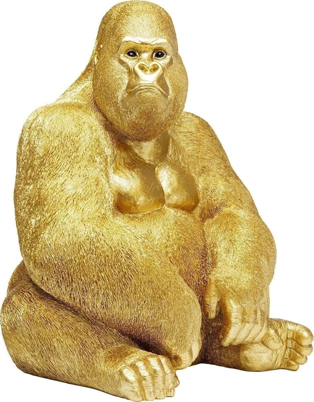 Beeld Monkey Gorilla Side XL Gold 76cm Kare Design Beeld 61445
