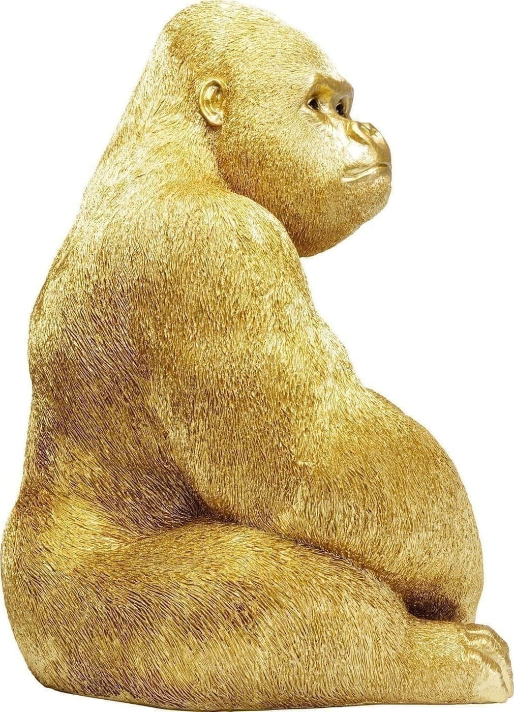 Beeld Monkey Gorilla Side XL Gold 76cm Kare Design Beeld 61445