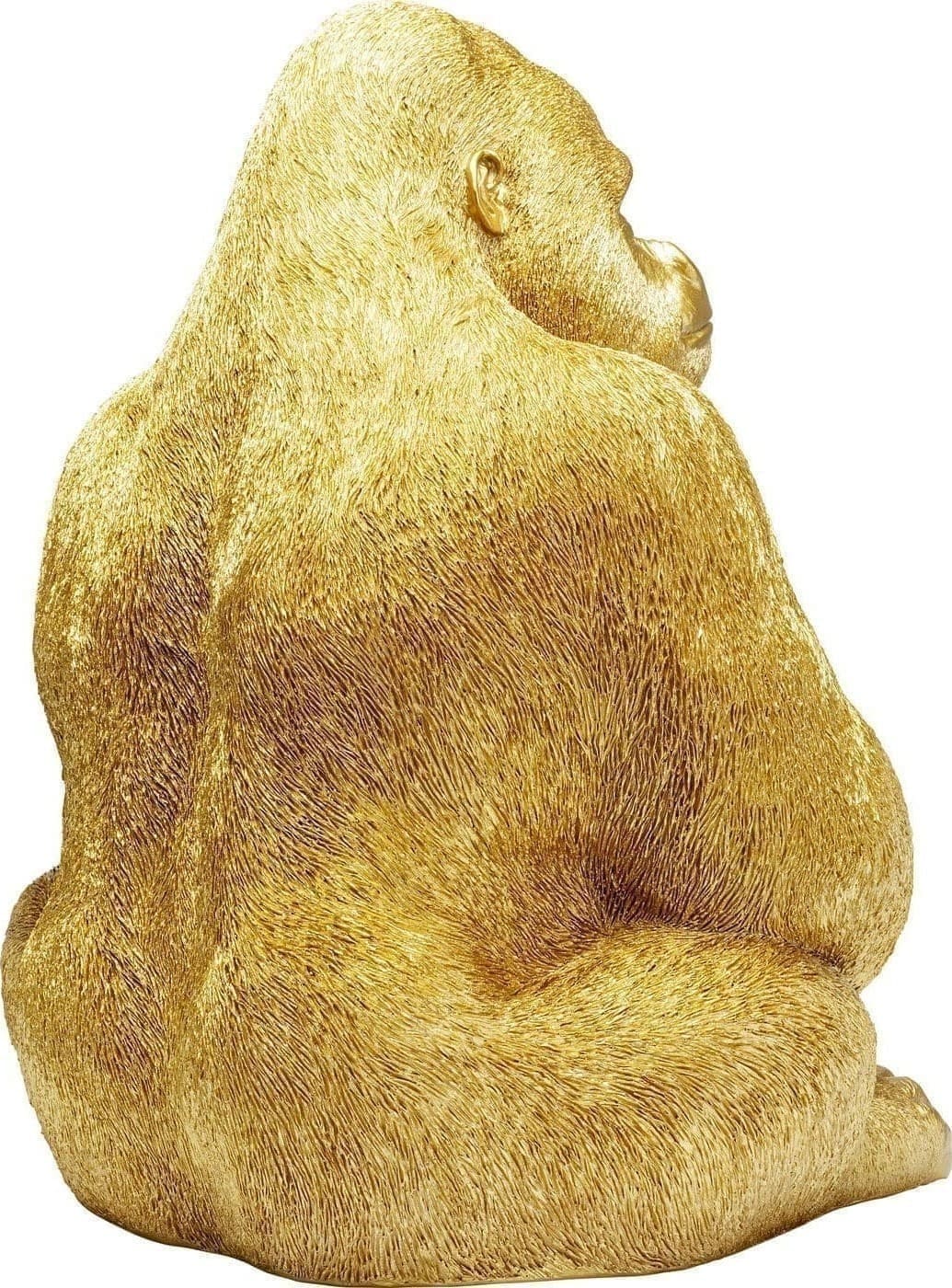 Beeld Monkey Gorilla Side XL Gold 76cm Kare Design Beeld 61445