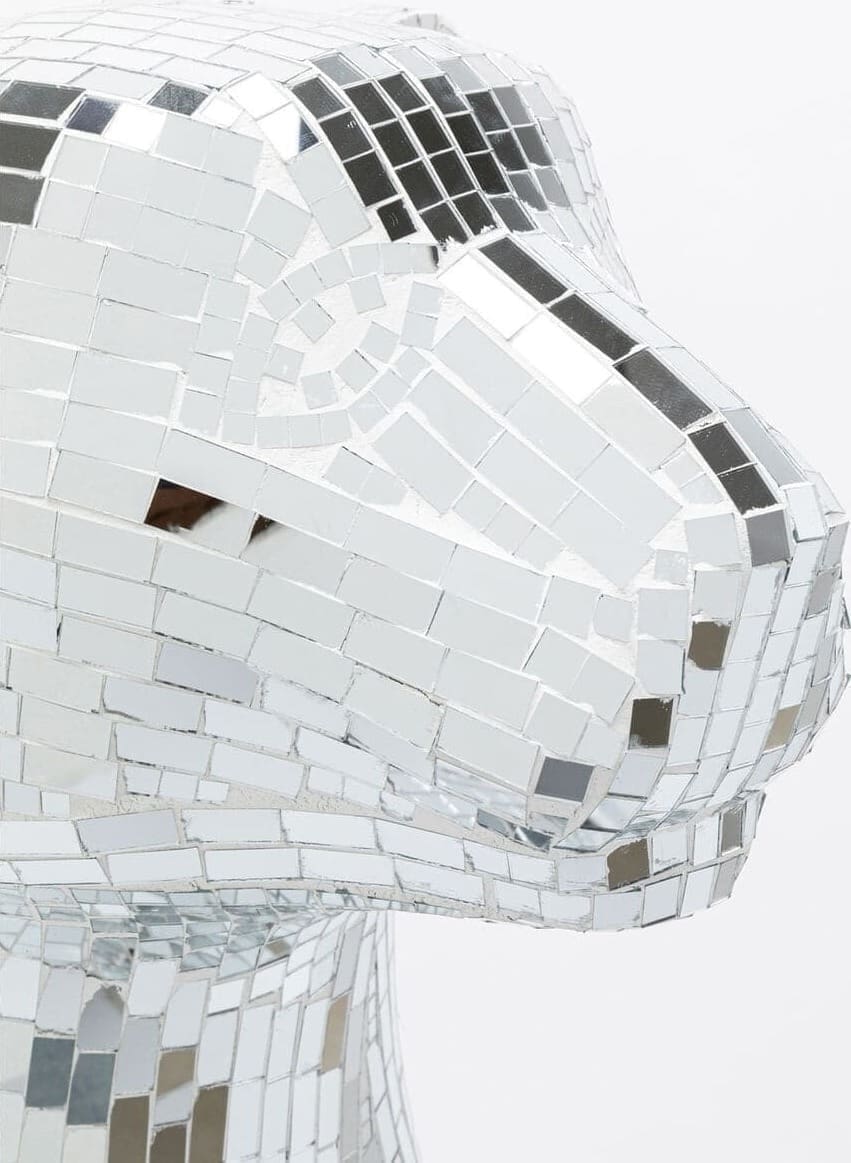 Beeld Mosaic Welcome Panther Right XL 150c Kare Design Beeld 39253
