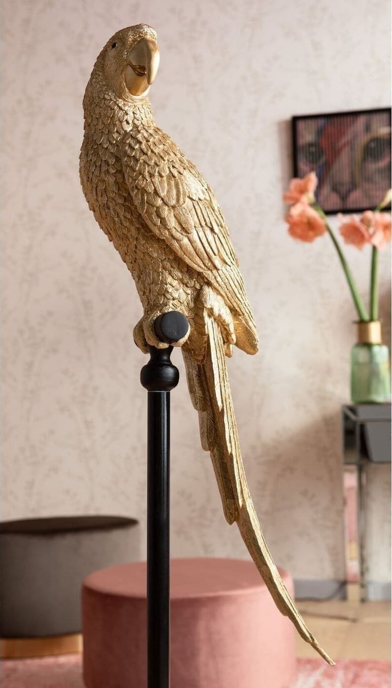 Beeld Parrot Gold 116cm Kare Design Beeld 61630