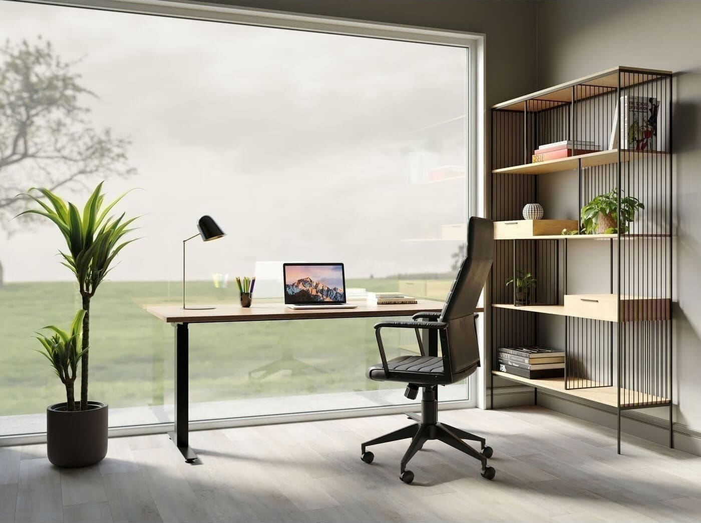 Bureau Office Jackie Oak Black 160x80 Kare Design Bureau 84951