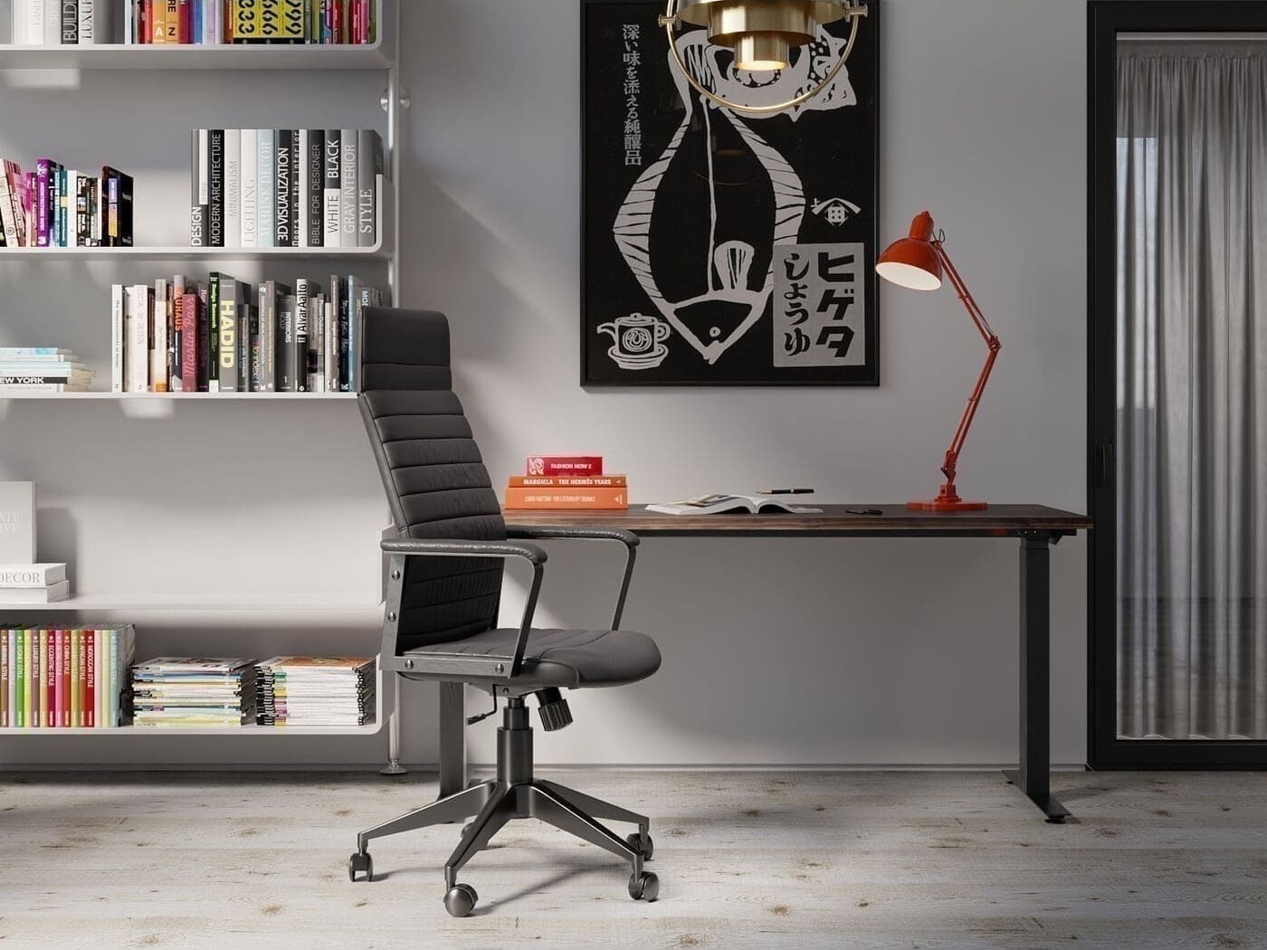 Bureaustoel Labora High Black Kare Design Bureaustoel 84743
