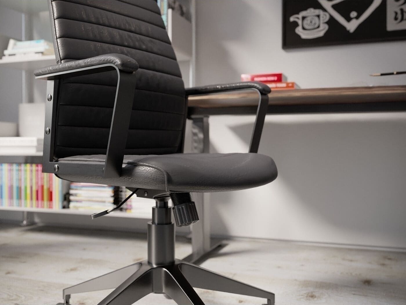 Bureaustoel Labora High Black Kare Design Bureaustoel 84743