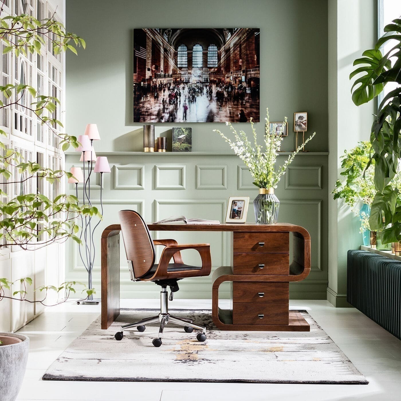 Bureaustoel Patron Walnut Kare Design Bureaustoel 79696