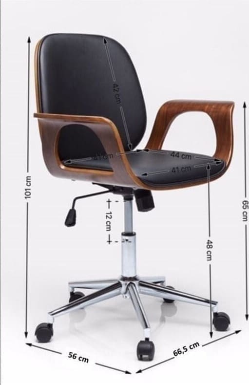 Bureaustoel Patron Walnut Kare Design Bureaustoel 79696