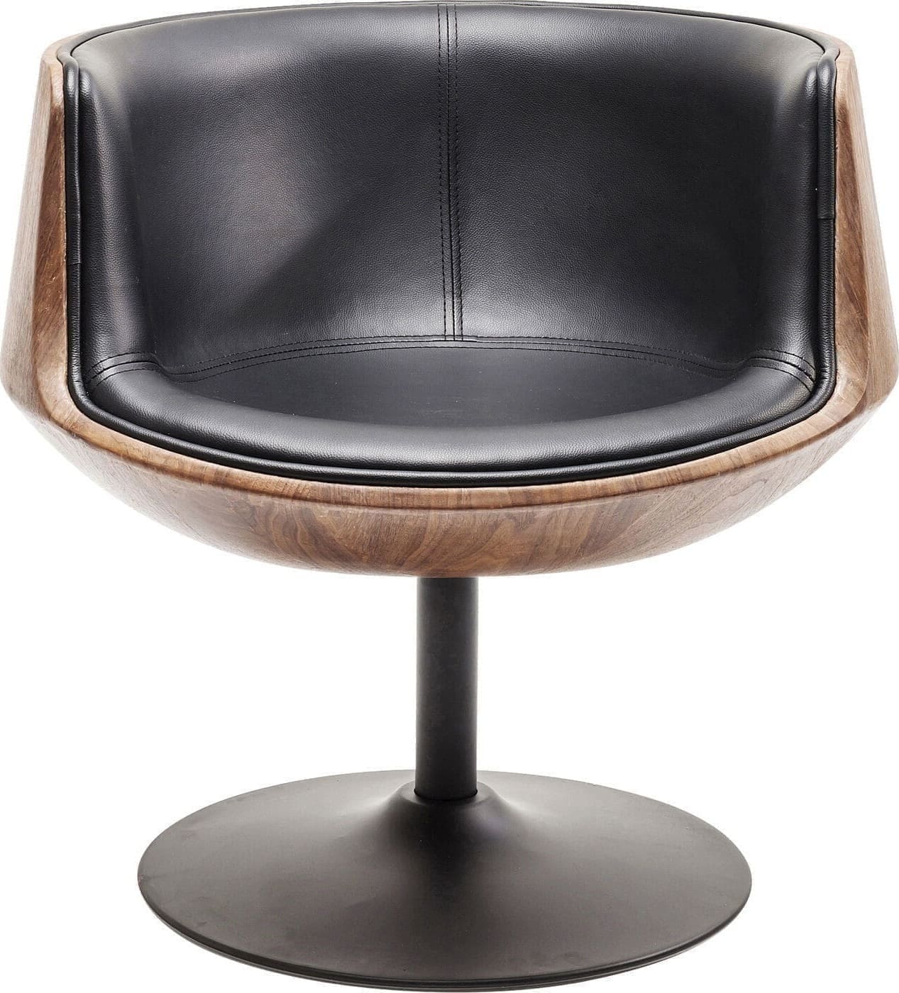 Draaistoel Met Arm Club Walnut Kare Design Armstoel 82994