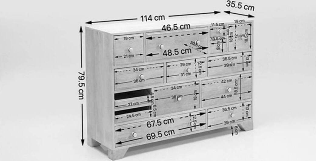 Dressoir Puro 10 Drawers Kare Design Dressoir 81342