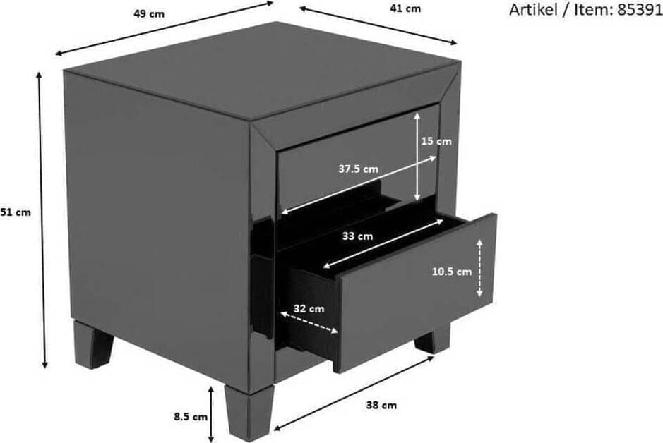 Dressoir Small Luxury Pearl 2 Drawers Kare Design Dressoir 83890