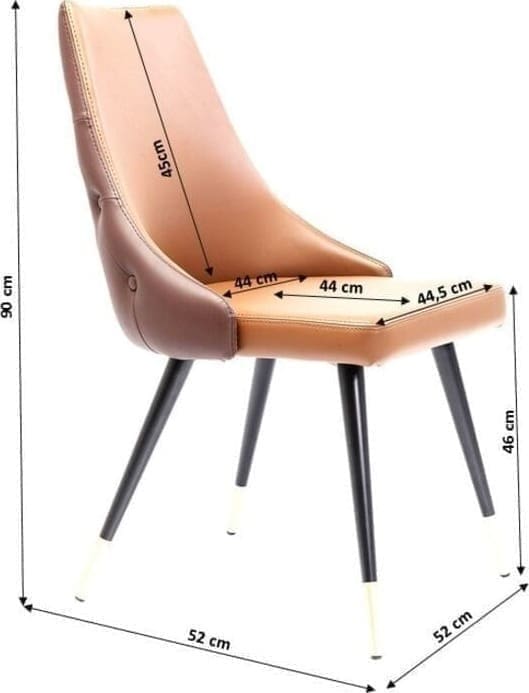 Eetkamerstoel Urban Desire Brown Kare Design Eetkamerstoel 83843