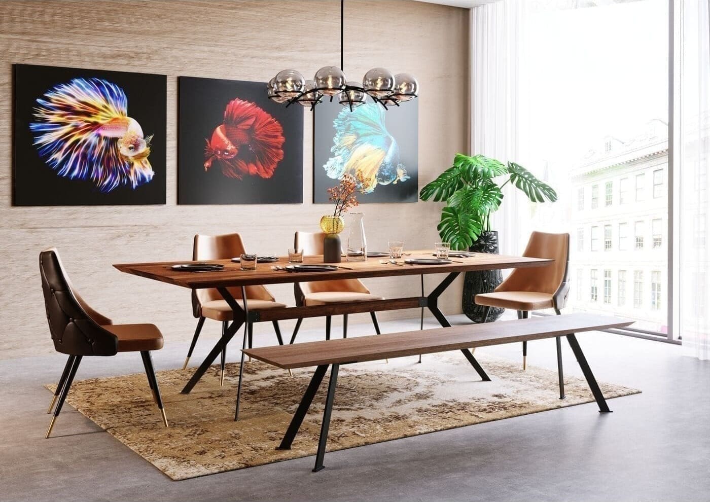 Eetkamerstoel Urban Desire Brown Kare Design Eetkamerstoel 83843