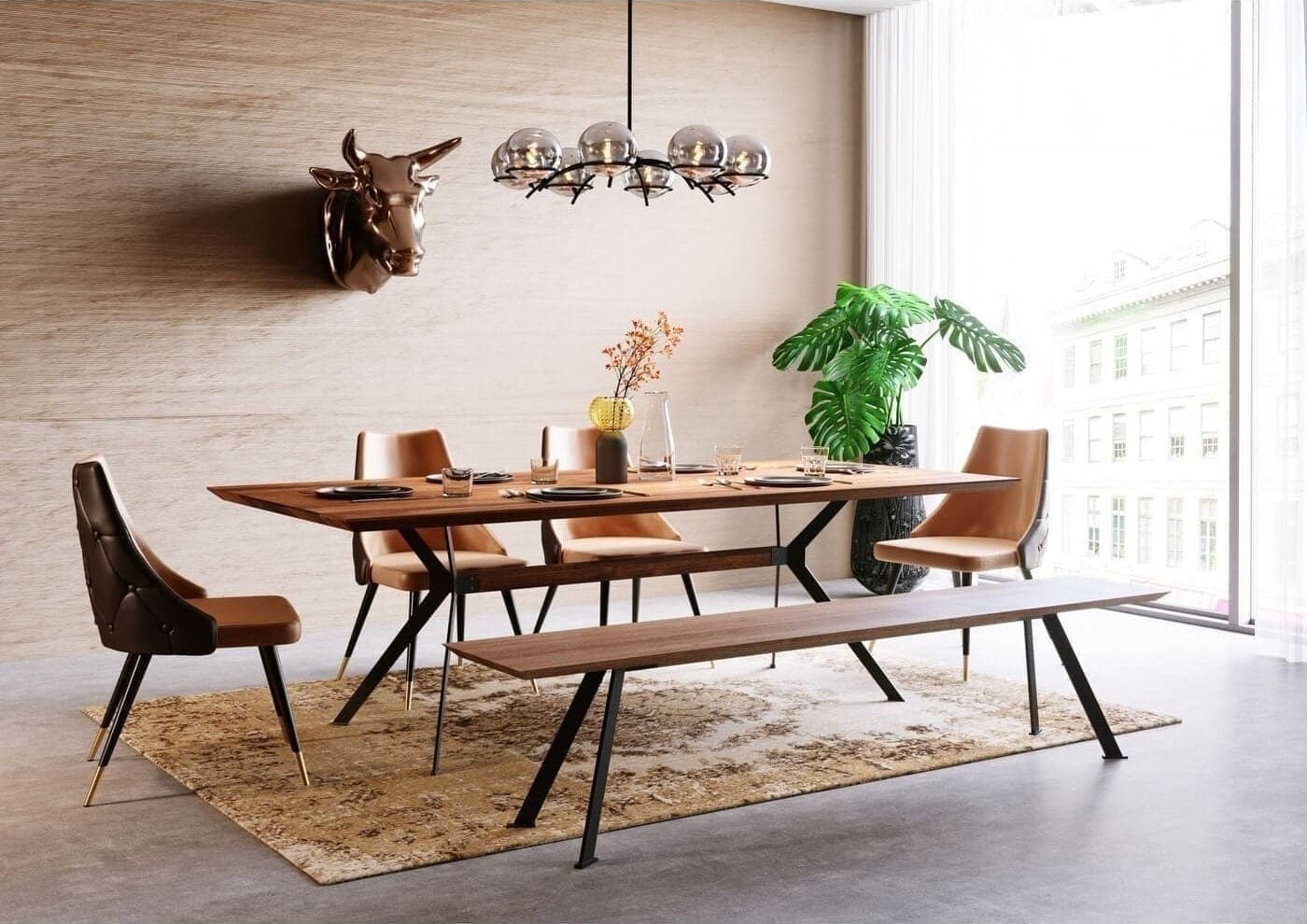 Eetkamerstoel Urban Desire Brown Kare Design Eetkamerstoel 83843