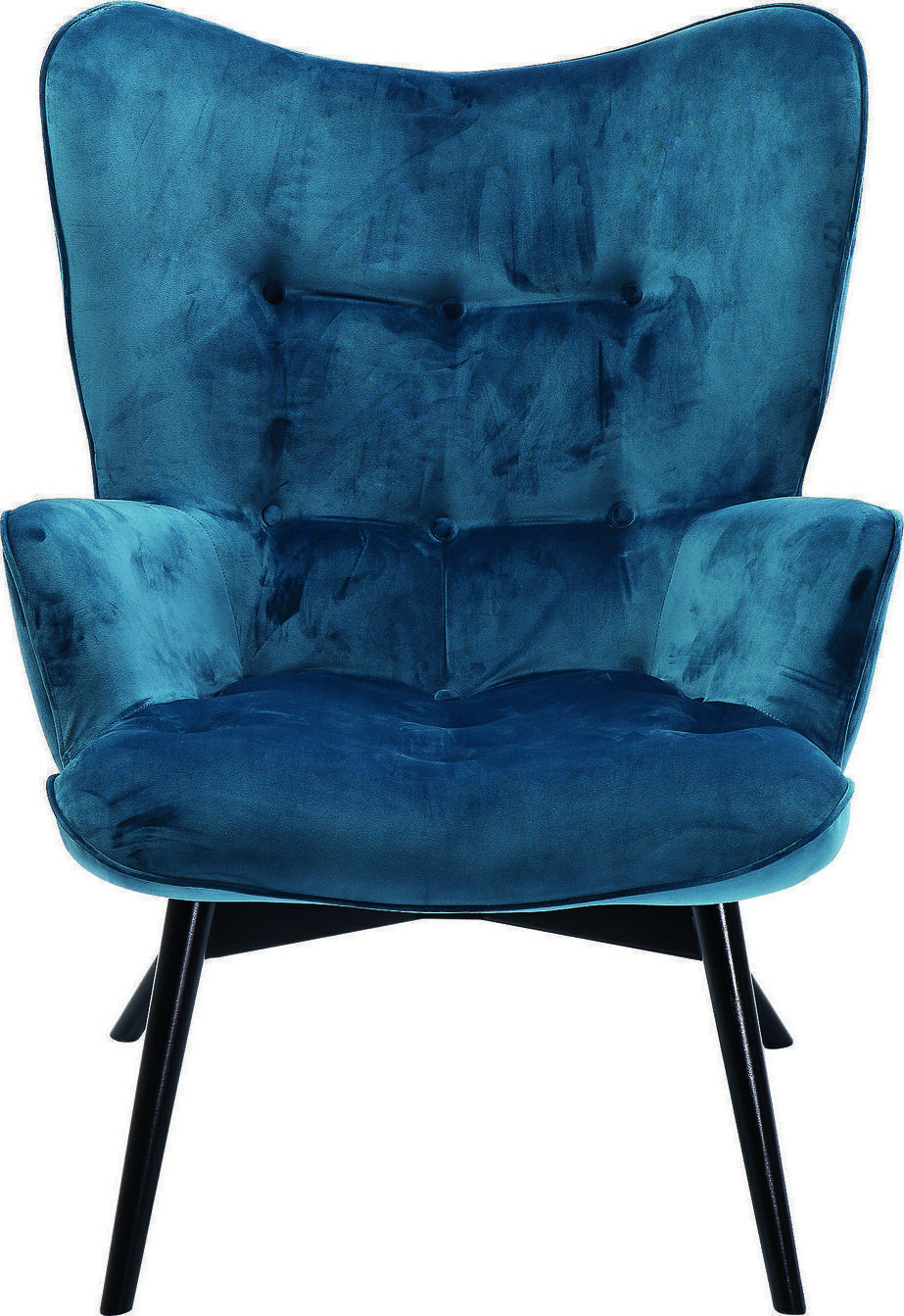 Fauteuil Black Vicky Velvet Bluegreen Kare Design Fauteuil 82609