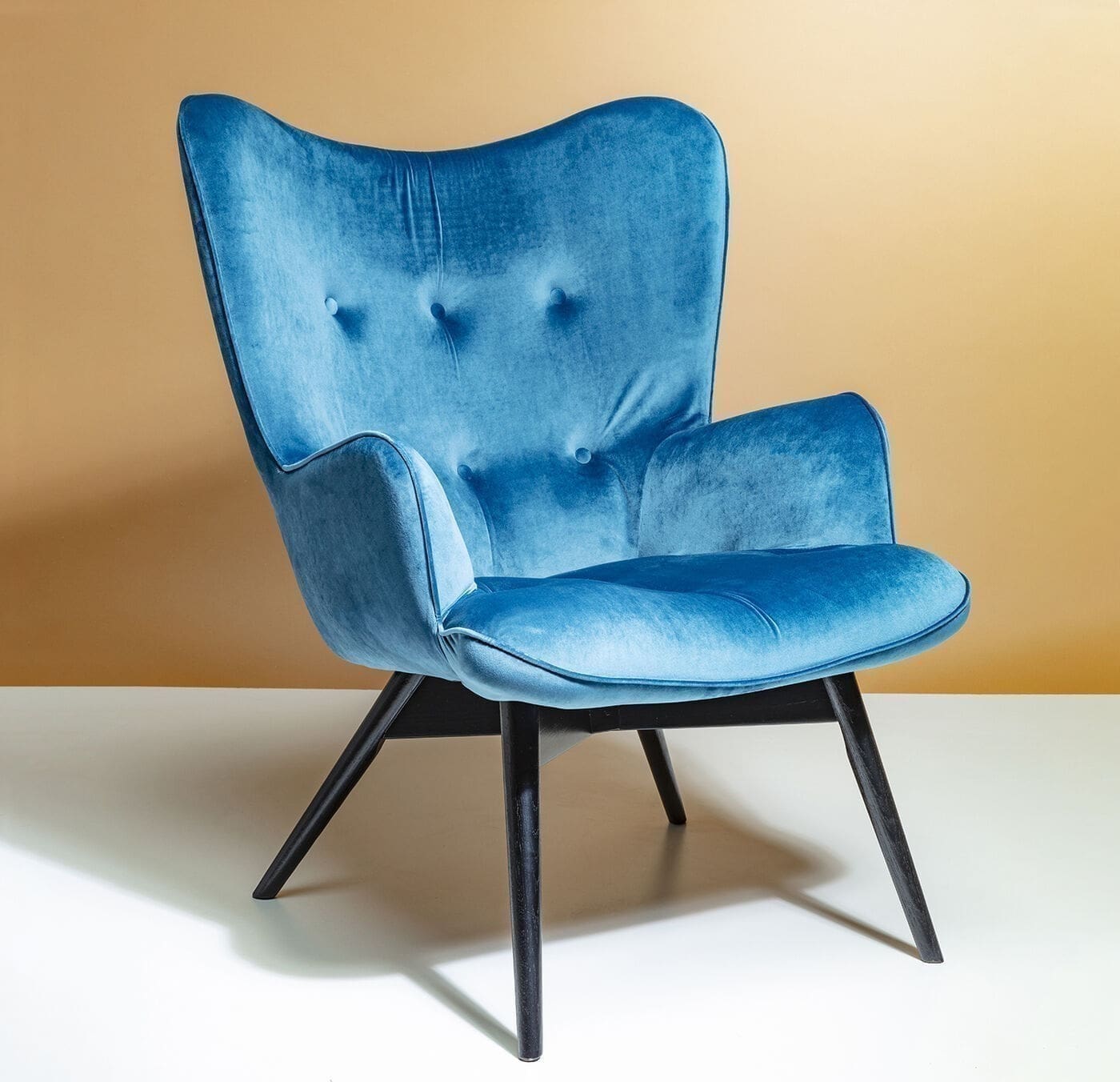 Fauteuil Black Vicky Velvet Bluegreen Kare Design Fauteuil 82609