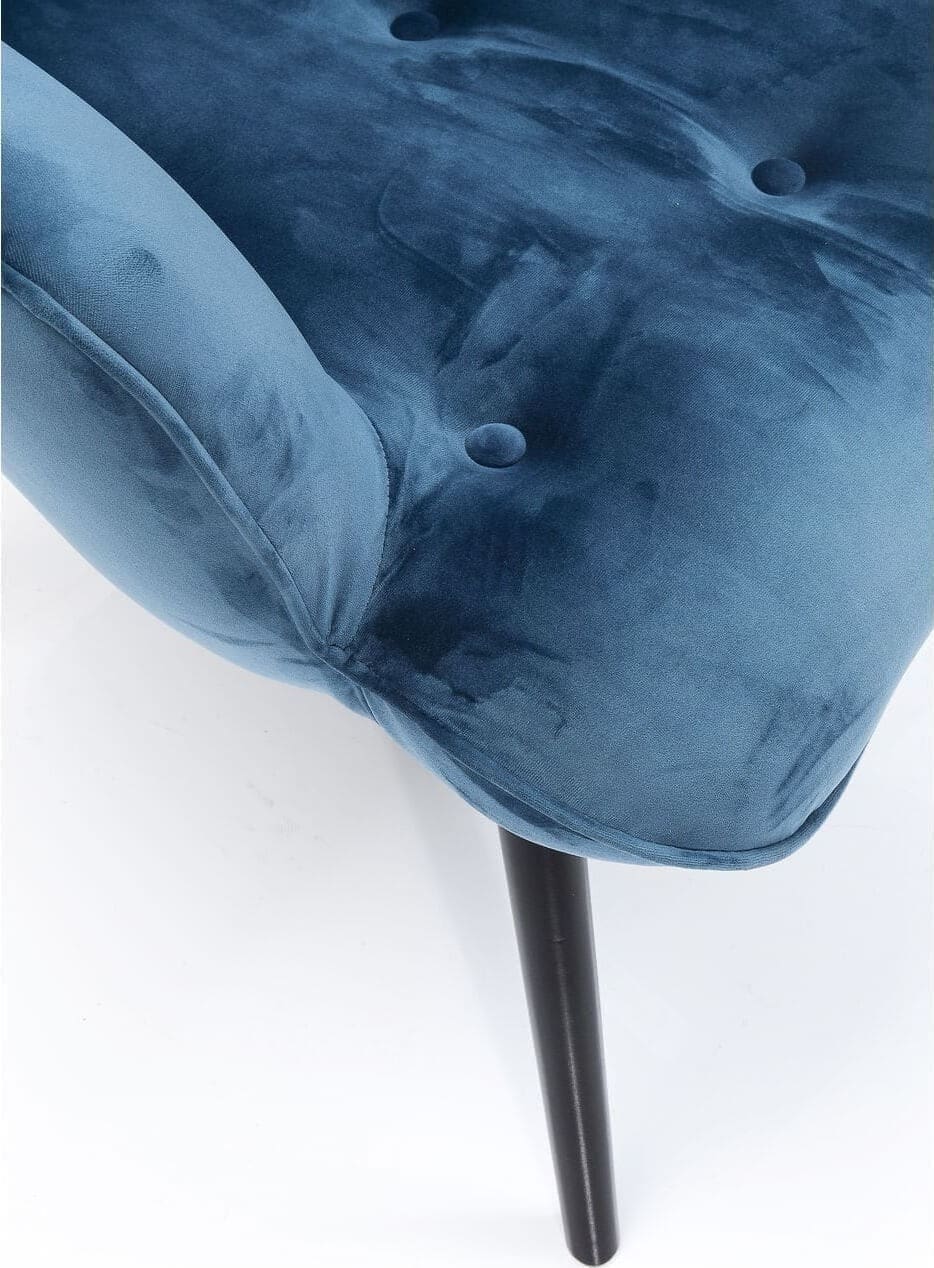 Fauteuil Black Vicky Velvet Bluegreen Kare Design Fauteuil 82609
