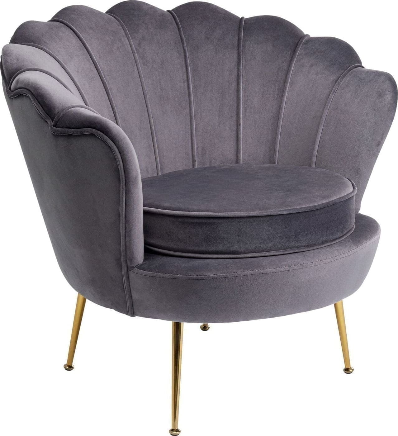 Fauteuil Water Lily Gold Grey Kare Design Fauteuil 85671