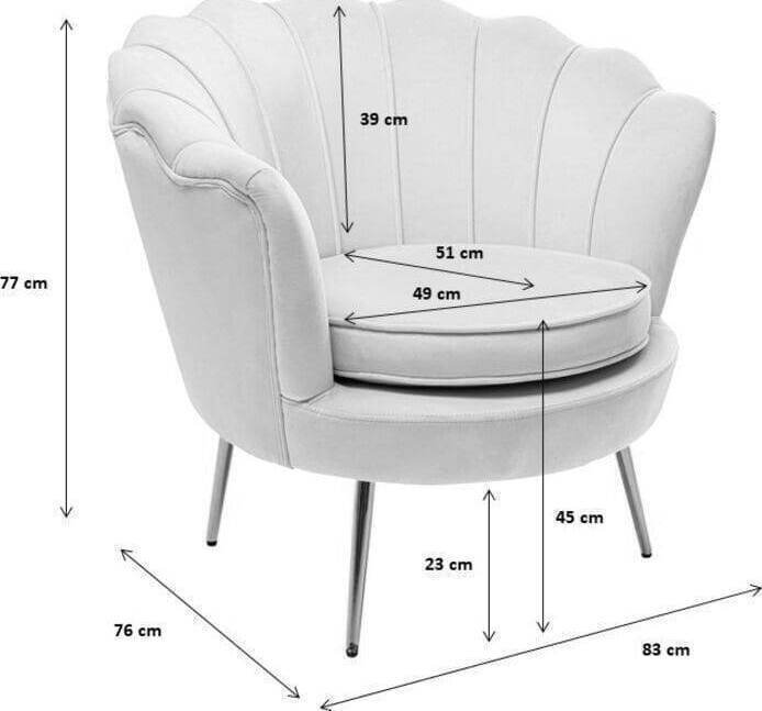 Fauteuil Water Lily Gold Rose Kare Design Fauteuil 85193