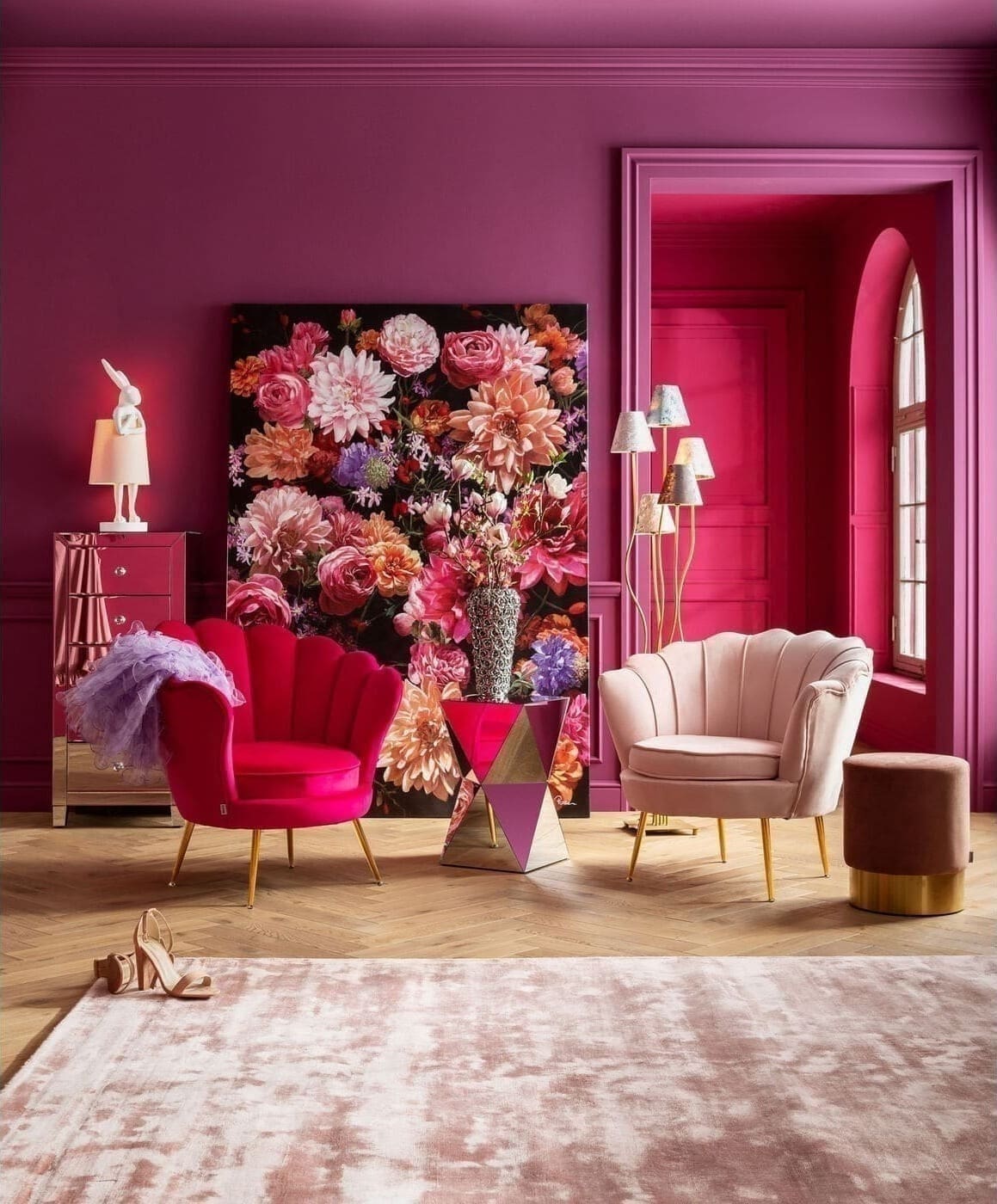 Fauteuil Water Lily Gold Rose Kare Design Fauteuil 85193