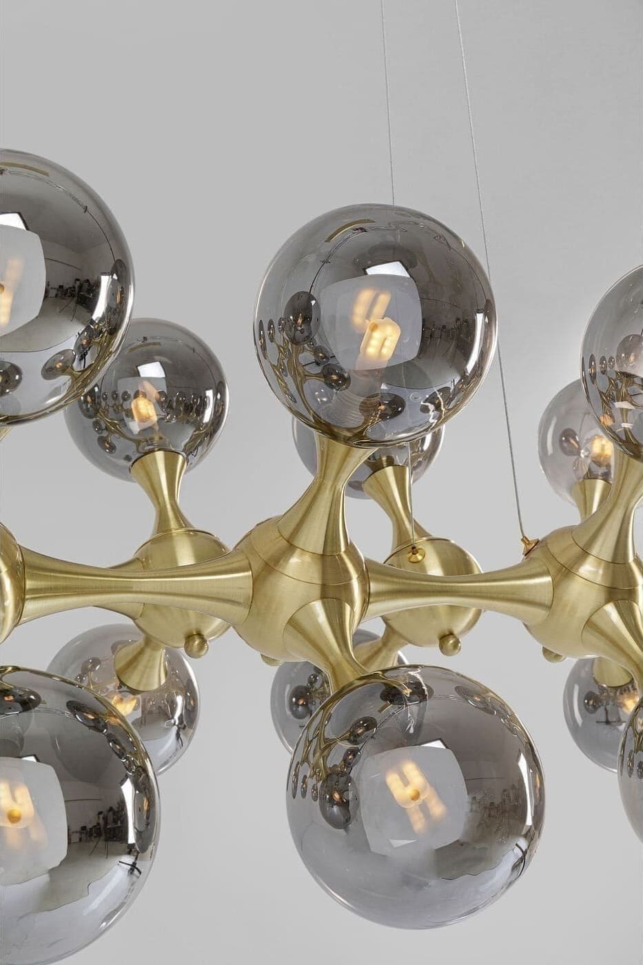 Hanglamp Atomic Bals Brass 140cm Kare Design Hanglamp 53731