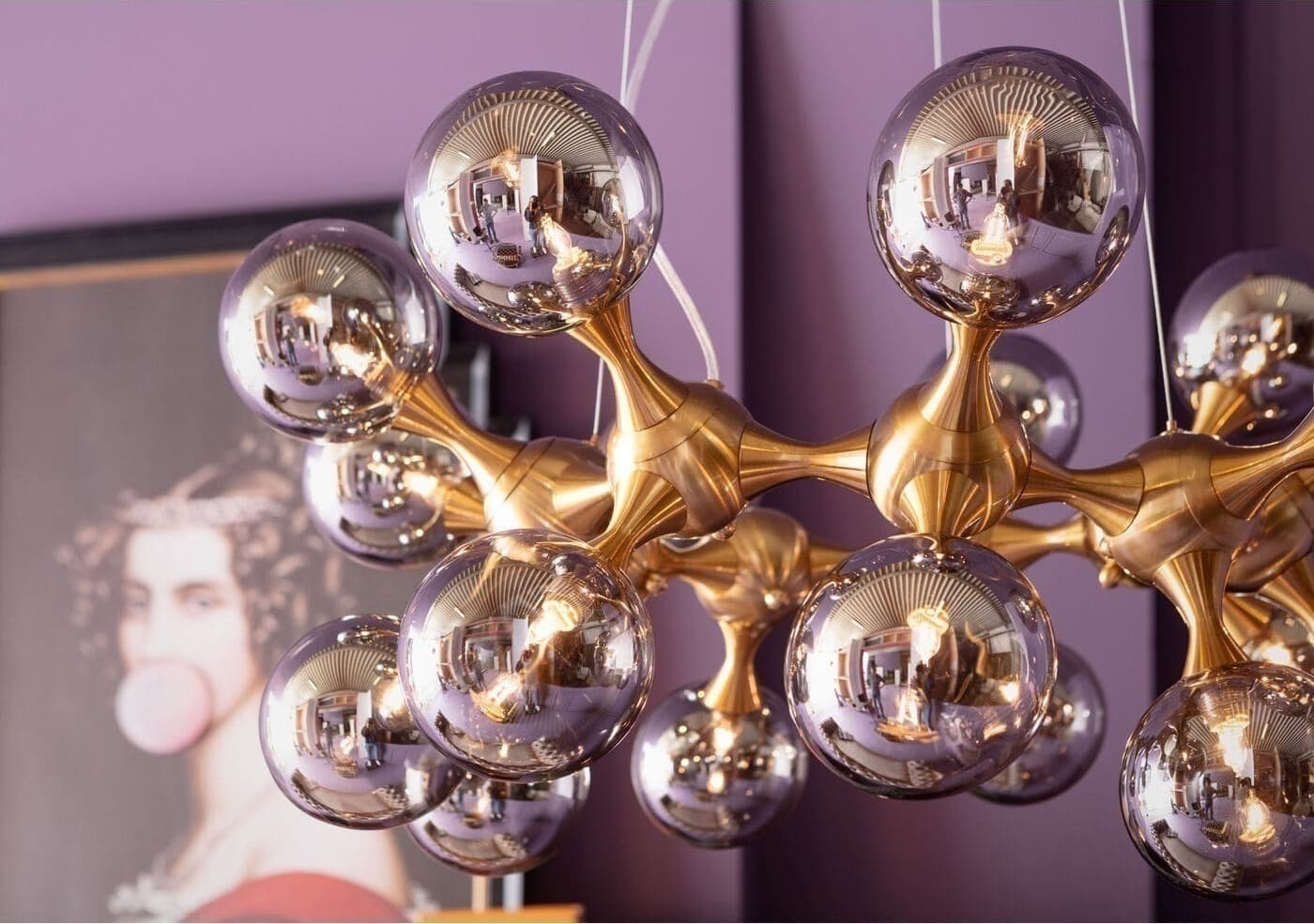 Hanglamp Atomic Bals Brass Ø74cm Kare Design Hanglamp 53394