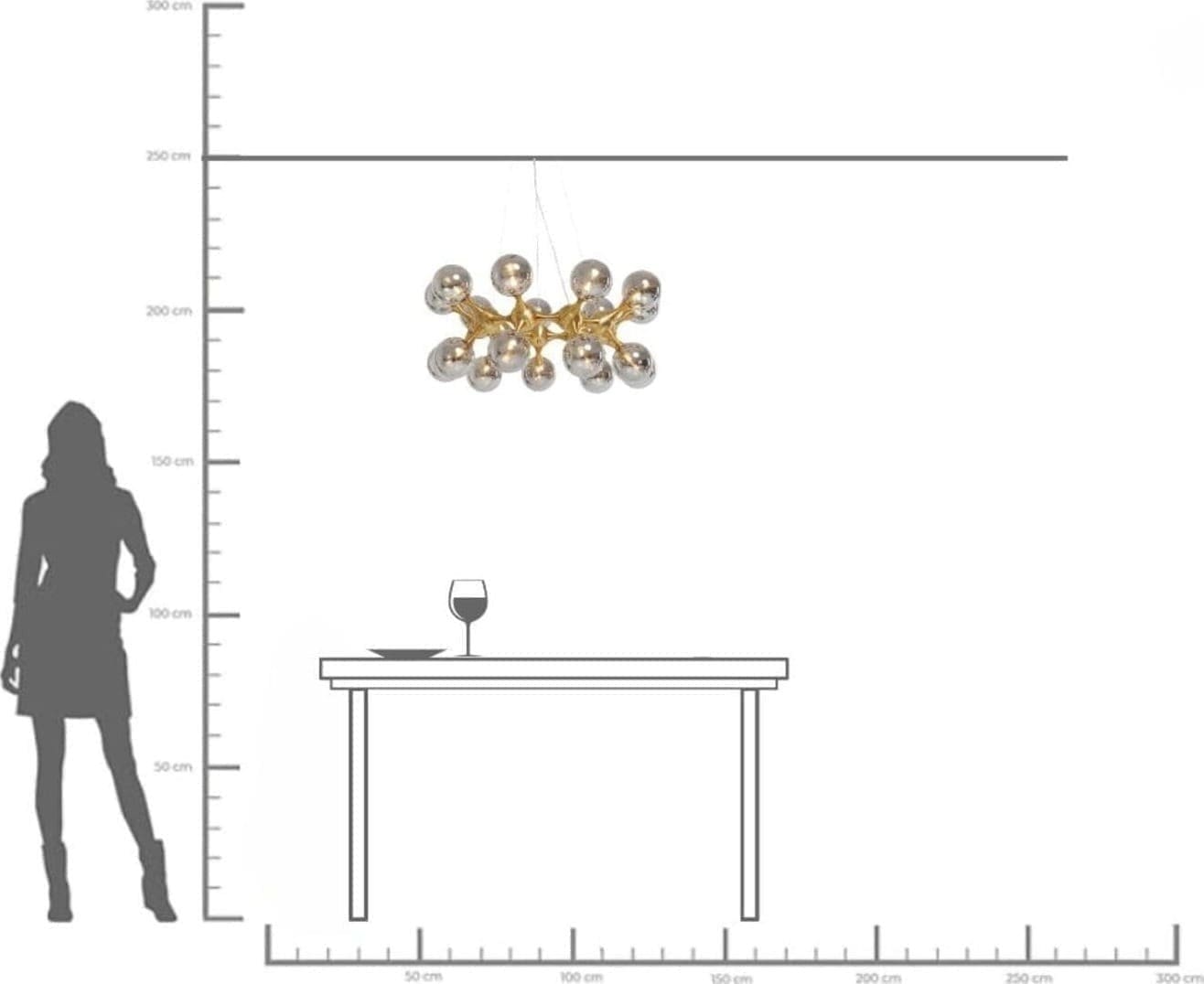 Hanglamp Atomic Bals Brass Ø74cm Kare Design Hanglamp 53394