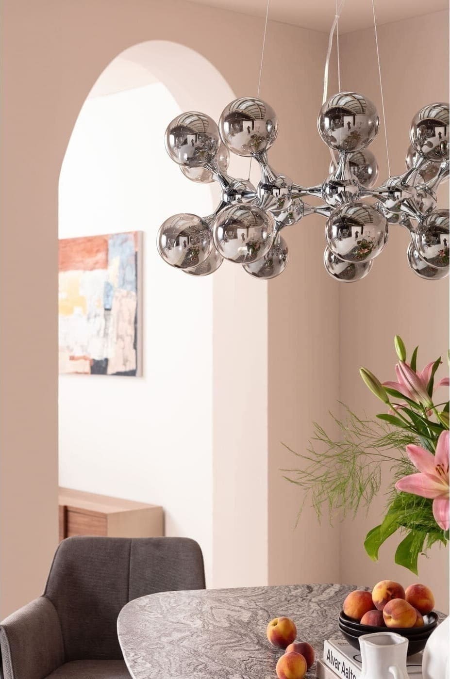 Hanglamp Atomic Bals Silver Ø74cm Kare Design Hanglamp 53732