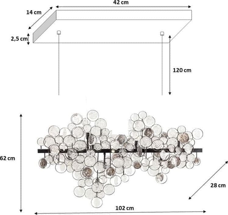 Hanglamp Clouds Clear Kare Design Hanglamp 60669