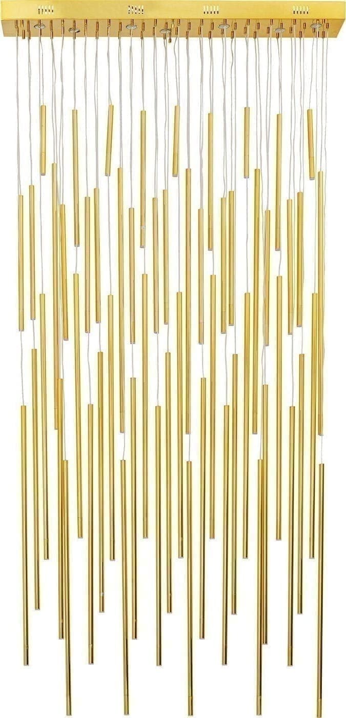 Hanglamp Living Vegas Deluxe Brass LED Kare Design Hanglamp 38881