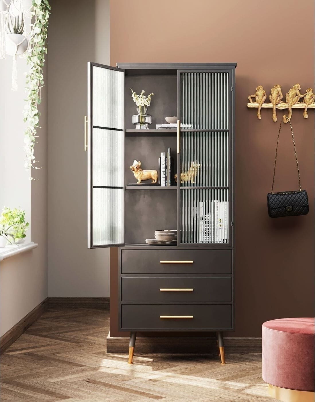 Kast La Gomera 2 Doors 3 Drawers Kare Design Kast|Bergkast 84139