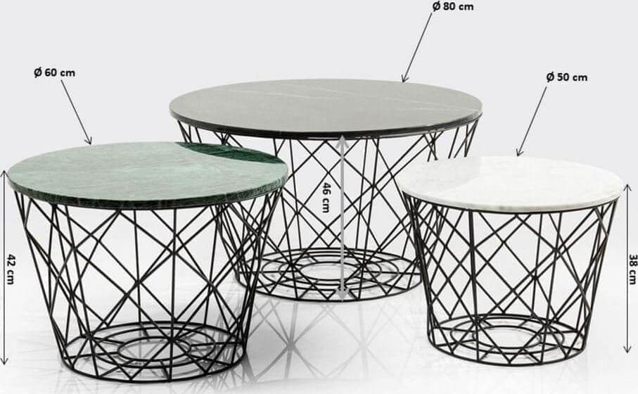Salontafel East Coast Round (3/Set) Kare Design Salontafel 81832
