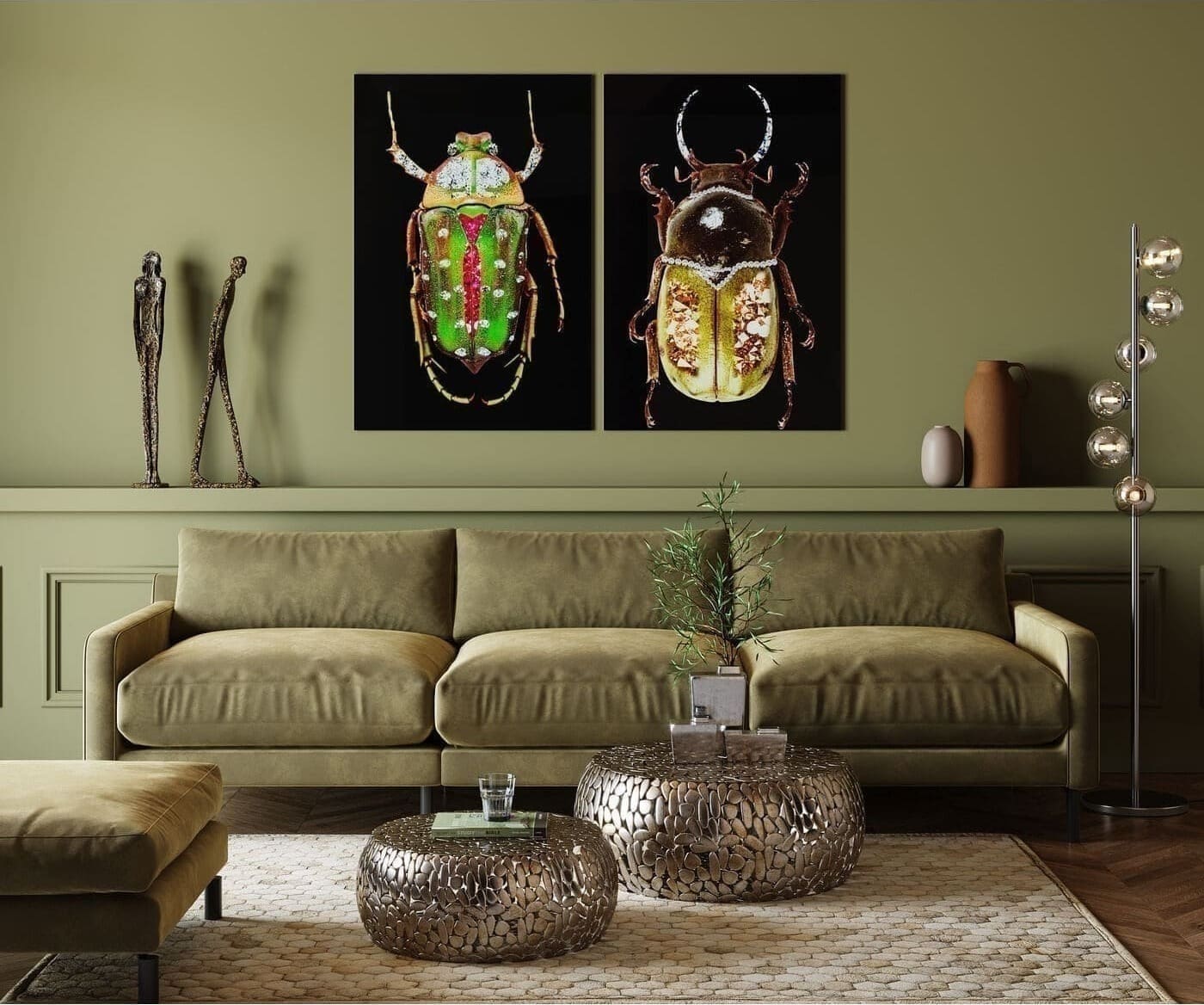 Salontafel Pebbles Deluxe Silver (2/Set) Kare Design Salontafel 82976