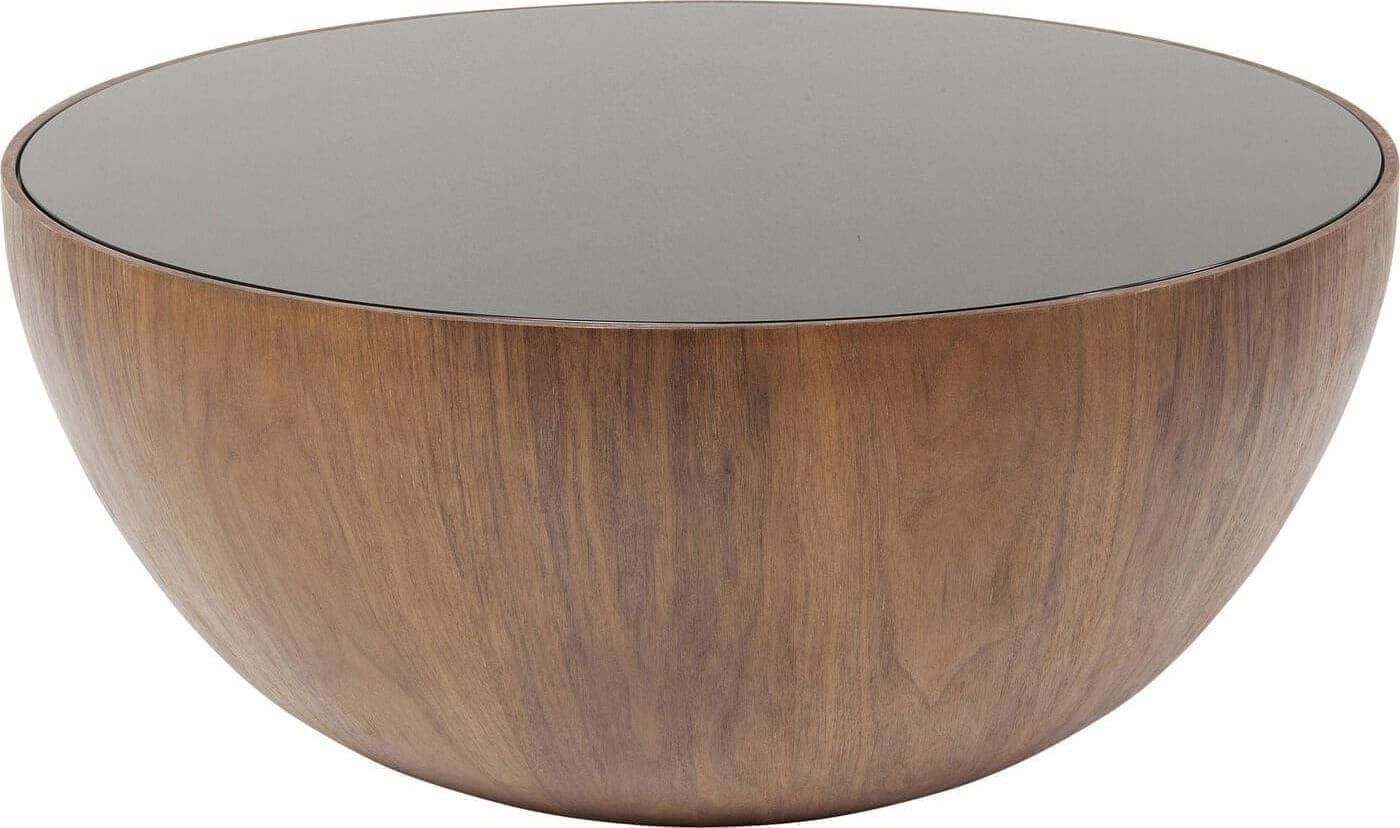 Salontafel Tear Drops Walnut Ø80cm Kare Design Salontafel 83760