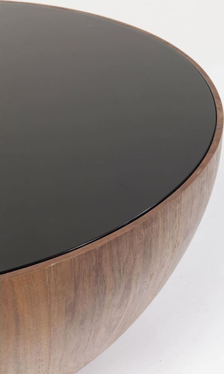 Salontafel Tear Drops Walnut Ø80cm Kare Design Salontafel 83760