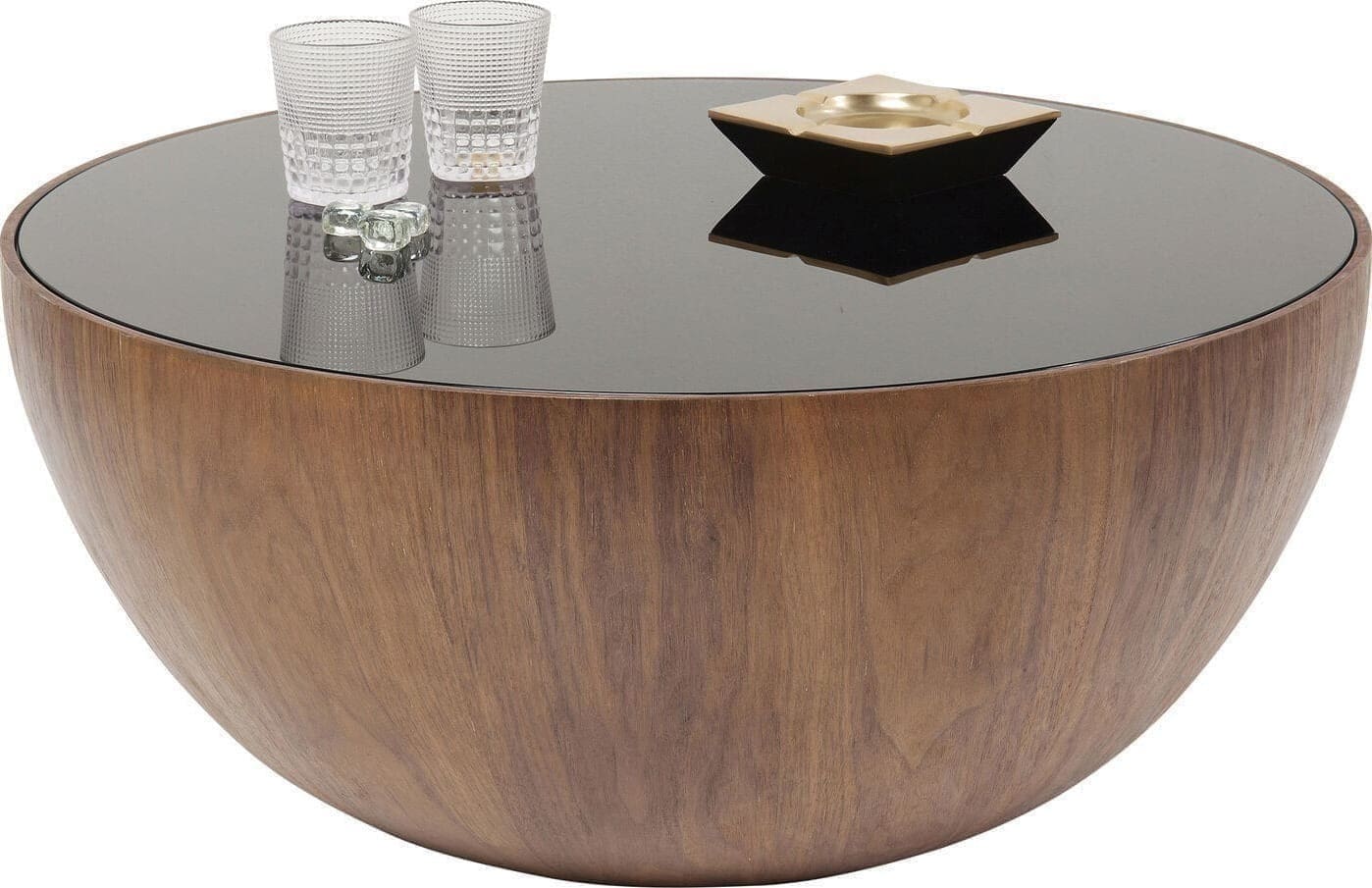 Salontafel Tear Drops Walnut Ø80cm Kare Design Salontafel 83760